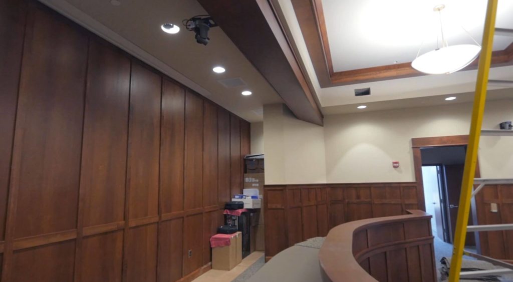 PTZ Camera in Ceiling at City Hall