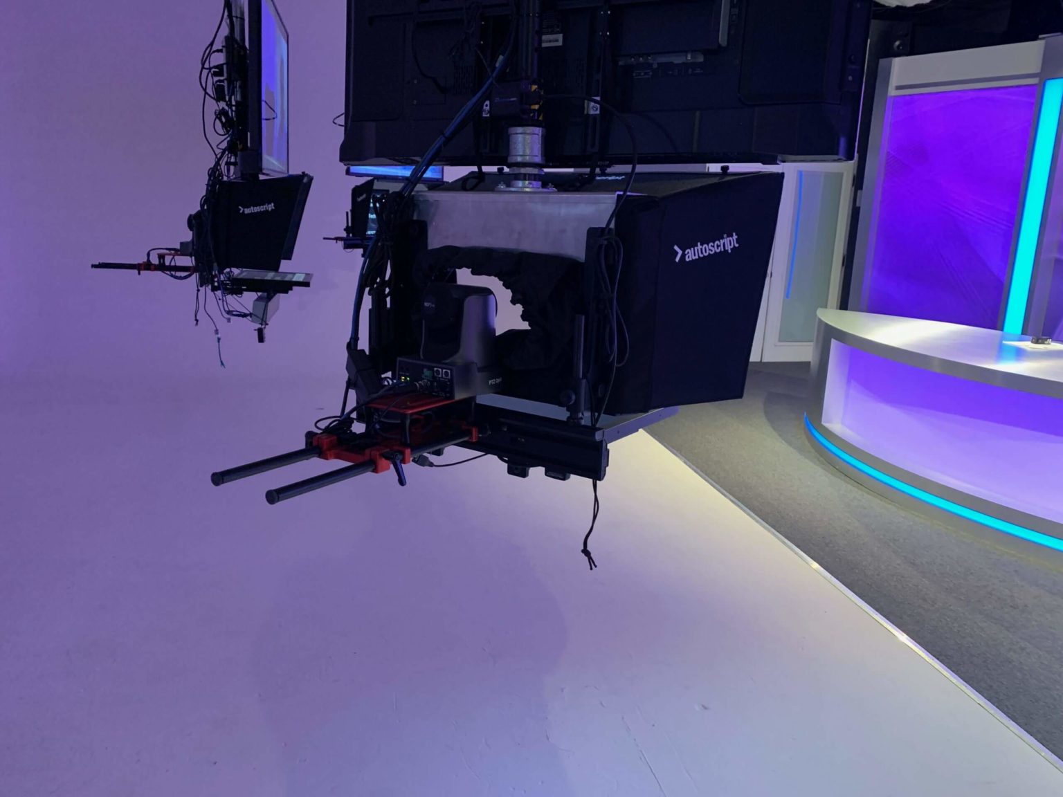 PTZ Cameras inside of teleprompters