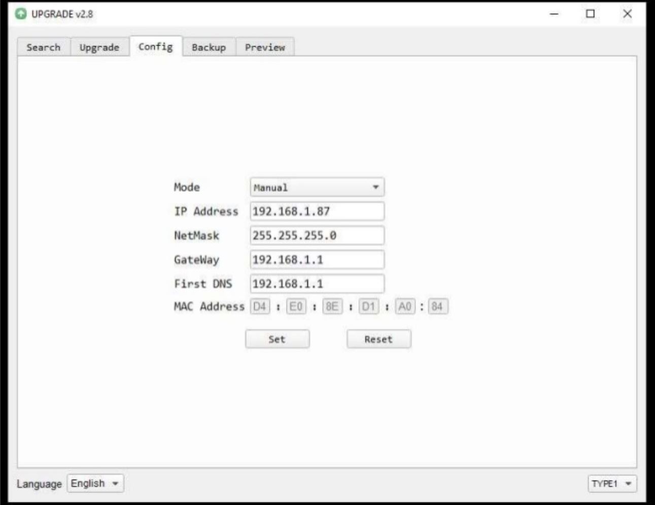 Setting a manual IP address for your camera